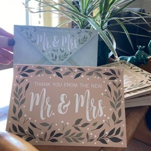 PAPER JUNKIE- 48 thank you post wedding cards